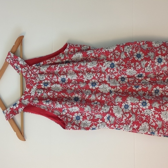 LOFT Pants - Loft Floral Feminine Vacation Lightweight Boho jumpsuit Sz 4 W Side Pockets